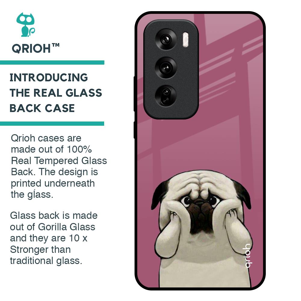 Funny Pug Face Glass Case For Oppo Reno 12 Pro 5G