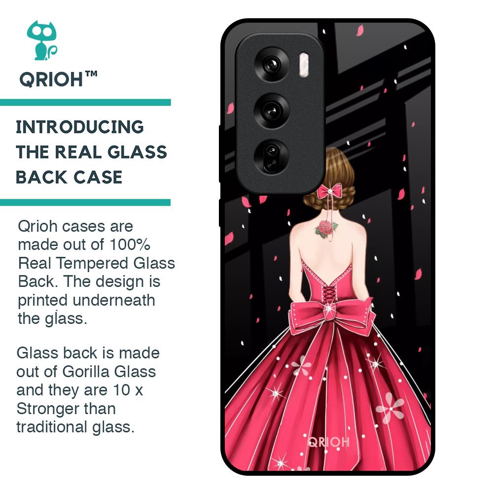 Fashion Princess Glass Case for Oppo Reno 12 Pro 5G