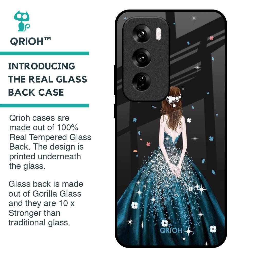 Queen Of Fashion Glass Case for Oppo Reno 12 Pro 5G