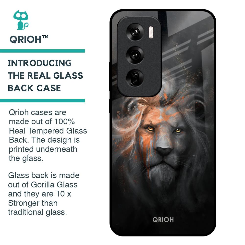 Devil Lion Glass Case for Oppo Reno 12 Pro 5G
