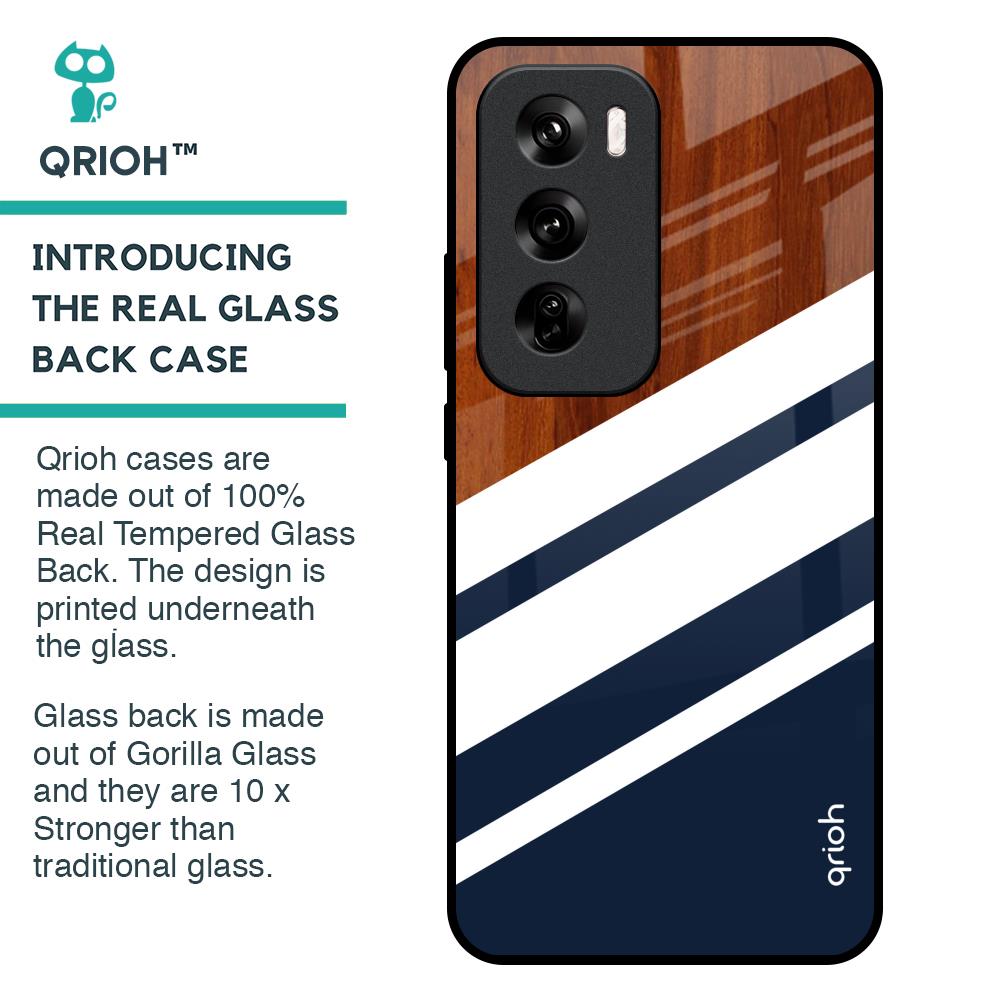 Bold Stripes Glass Case for Oppo Reno 12 Pro 5G