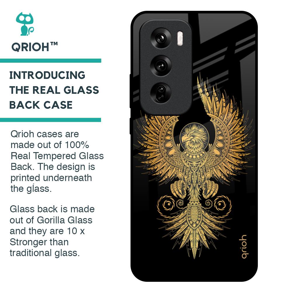 Mythical Phoenix Art Glass Case for Oppo Reno 12 Pro 5G