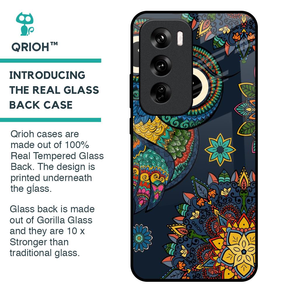 Owl Art Glass Case for Oppo Reno 12 Pro 5G