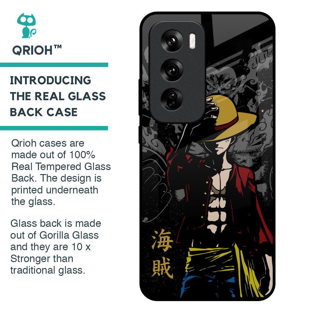 Dark Luffy Glass Case for Oppo Reno 12 Pro 5G