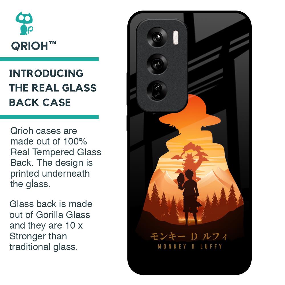 Luffy One Piece Glass Case for Oppo Reno 12 Pro 5G