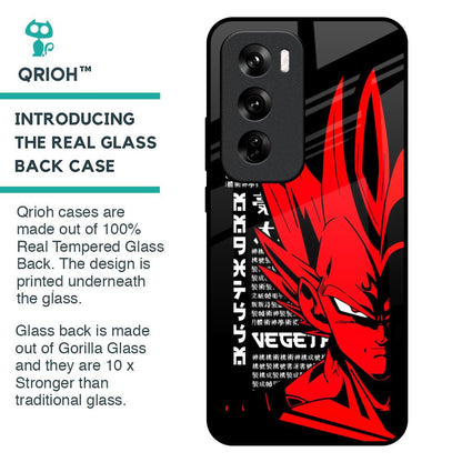 Red Vegeta Glass Case for Oppo Reno 12 Pro 5G