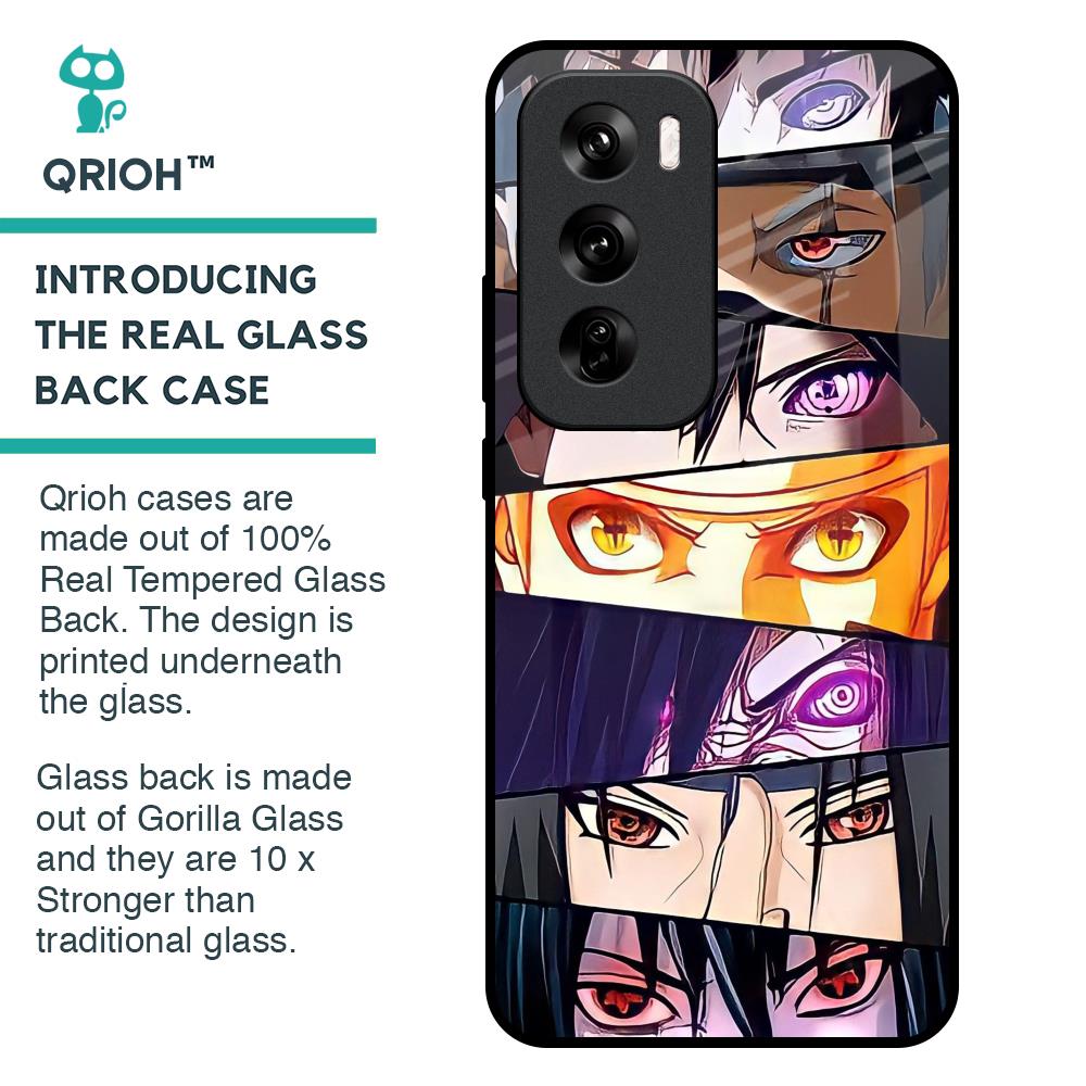 Anime Eyes Glass Case for Oppo Reno 12 Pro 5G