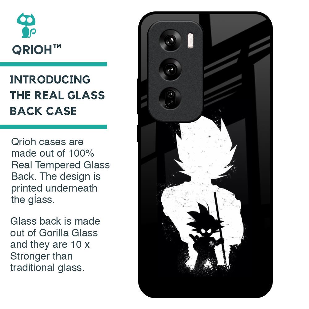 Monochrome Goku Glass Case for Oppo Reno 12 Pro 5G