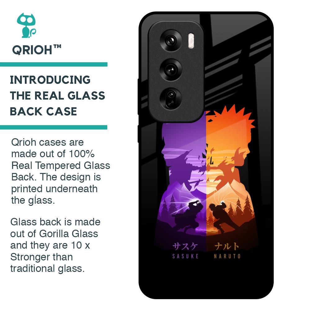 Minimalist Anime Glass Case for Oppo Reno 12 Pro 5G