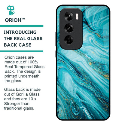 Ocean Marble Glass Case for Oppo Reno 12 Pro 5G