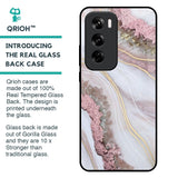 Pink & Gold Gllitter Marble Glass Case for Oppo Reno 12 Pro 5G