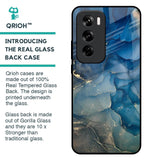 Blue Cool Marble Glass Case for Oppo Reno 12 Pro 5G