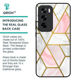 Geometrical Marble Glass Case for Oppo Reno 12 Pro 5G