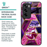 Electroplated Geometric Marble Glass Case for Oppo Reno 12 Pro 5G