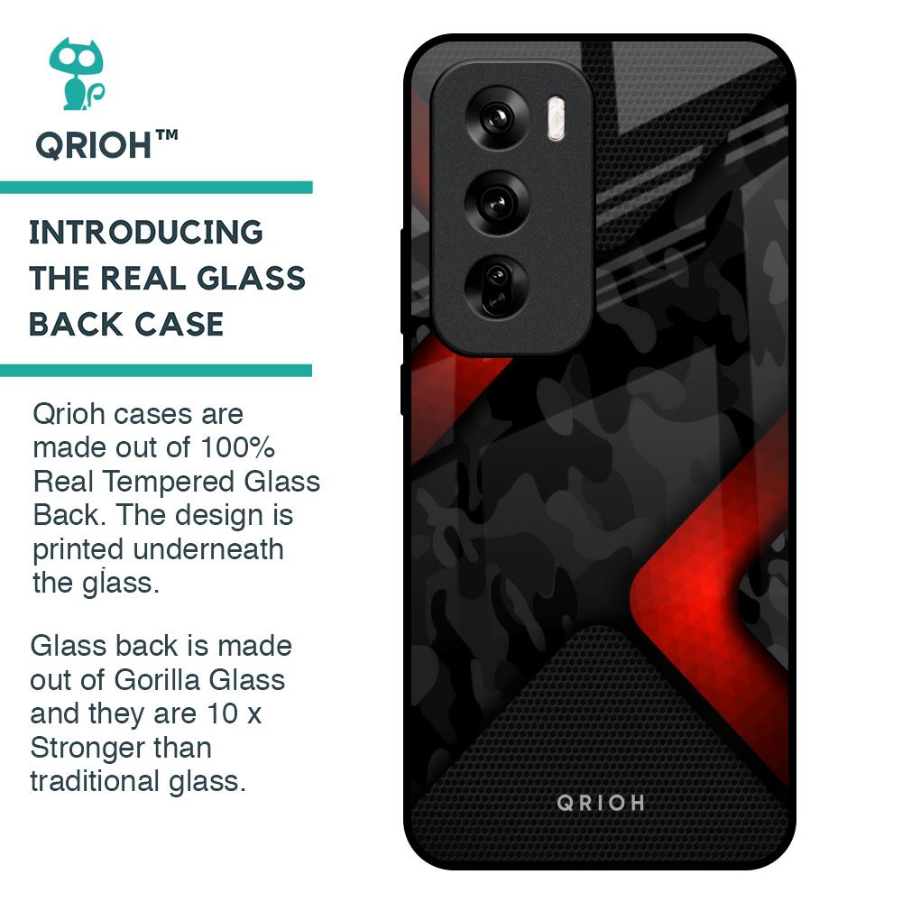 Modern Camo Abstract Glass Case for Oppo Reno 12 Pro 5G