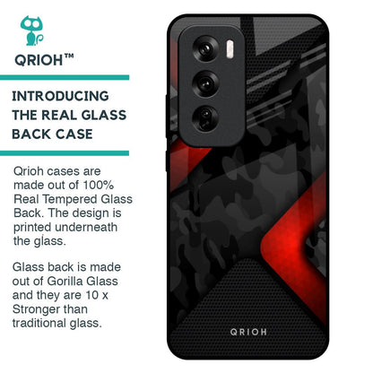 Modern Camo Abstract Glass Case for Oppo Reno 12 Pro 5G
