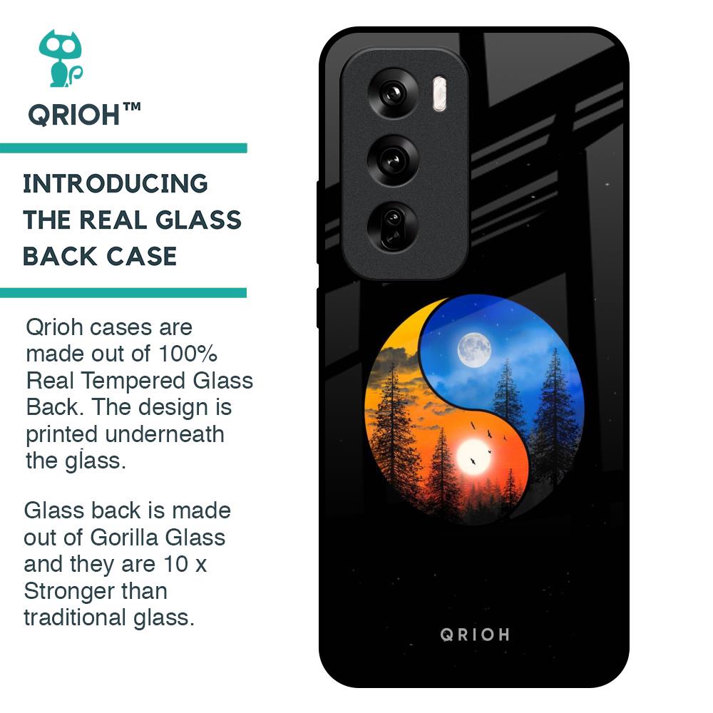 Yin Yang Balance Glass Case for Oppo Reno 12 Pro 5G