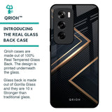 Sleek Golden & Navy Glass Case for Oppo Reno 12 Pro 5G