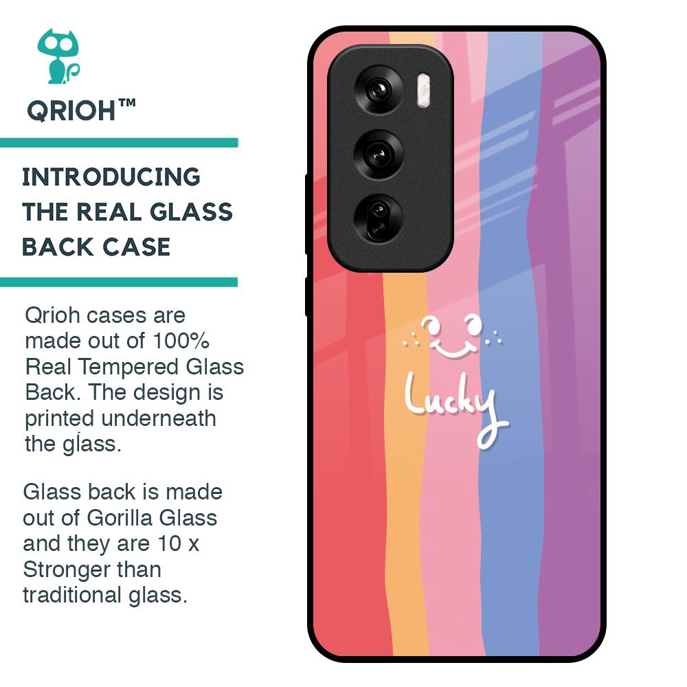 Lucky Abstract Glass Case for Oppo Reno 12 Pro 5G