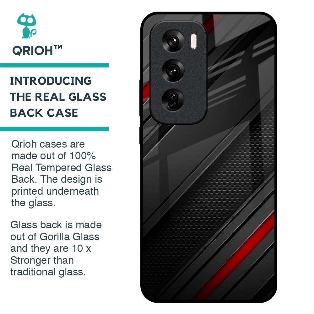 Modern Abstract Glass Case for Oppo Reno 12 Pro 5G