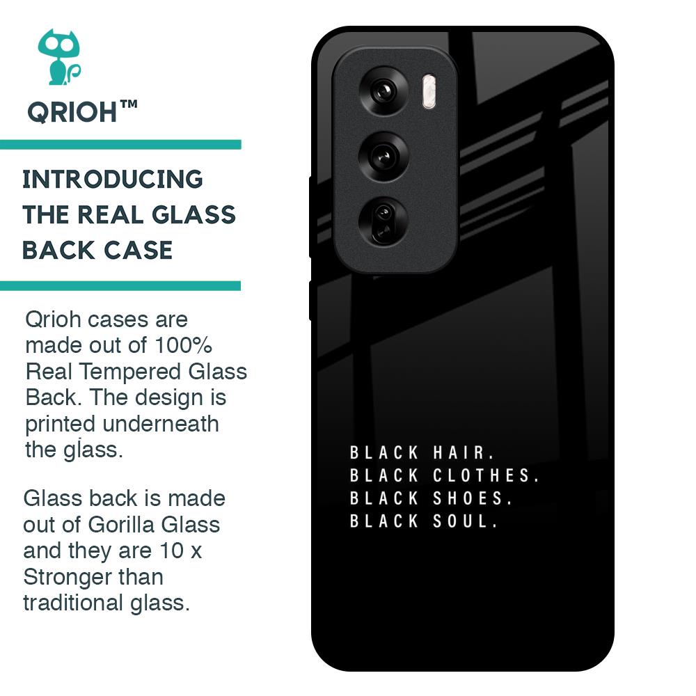 Black Soul Glass Case for Oppo Reno 12 Pro 5G
