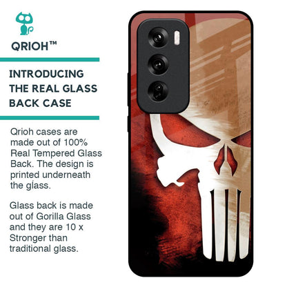 Red Skull Glass Case for Oppo Reno 12 Pro 5G