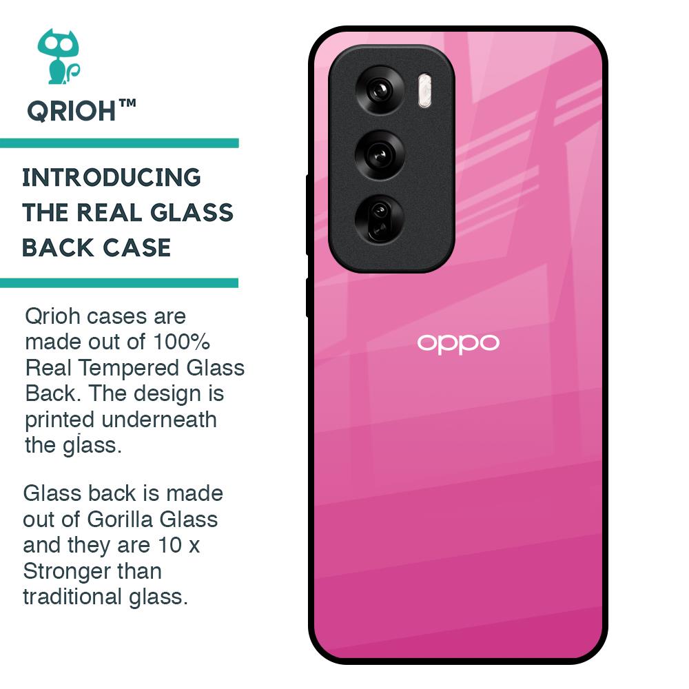 Pink Ribbon Caddy Glass Case for Oppo Reno 12 Pro 5G