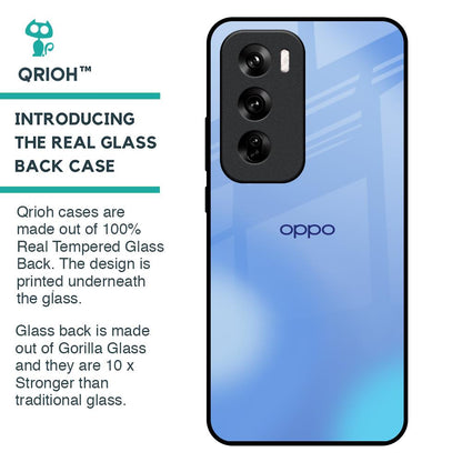 Vibrant Blue Texture Glass Case for Oppo Reno 12 Pro 5G