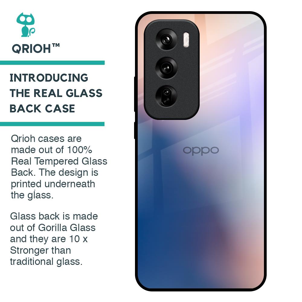 Blue Mauve Gradient Glass Case for Oppo Reno 12 Pro 5G