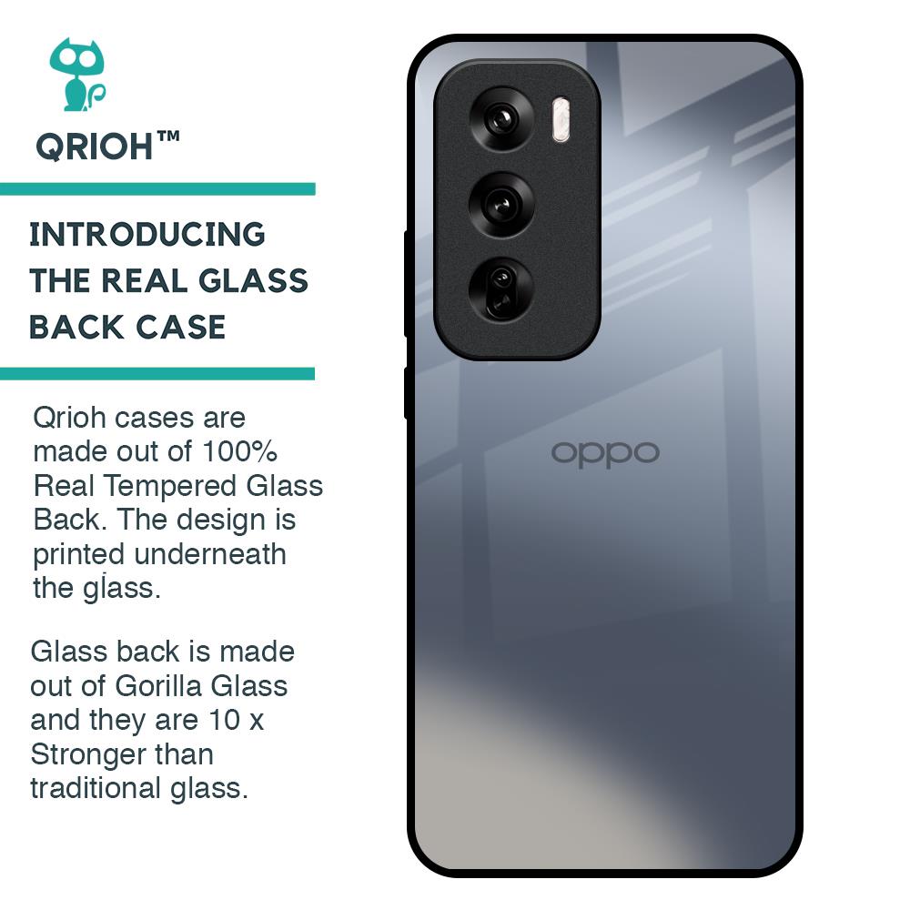 Space Grey Gradient Glass Case for Oppo Reno 12 Pro 5G