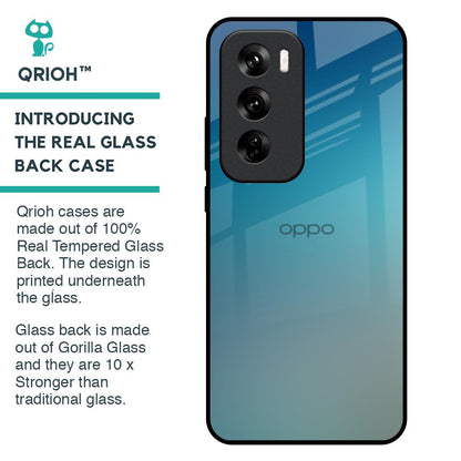 Sea Theme Gradient Glass Case for Oppo Reno 12 Pro 5G