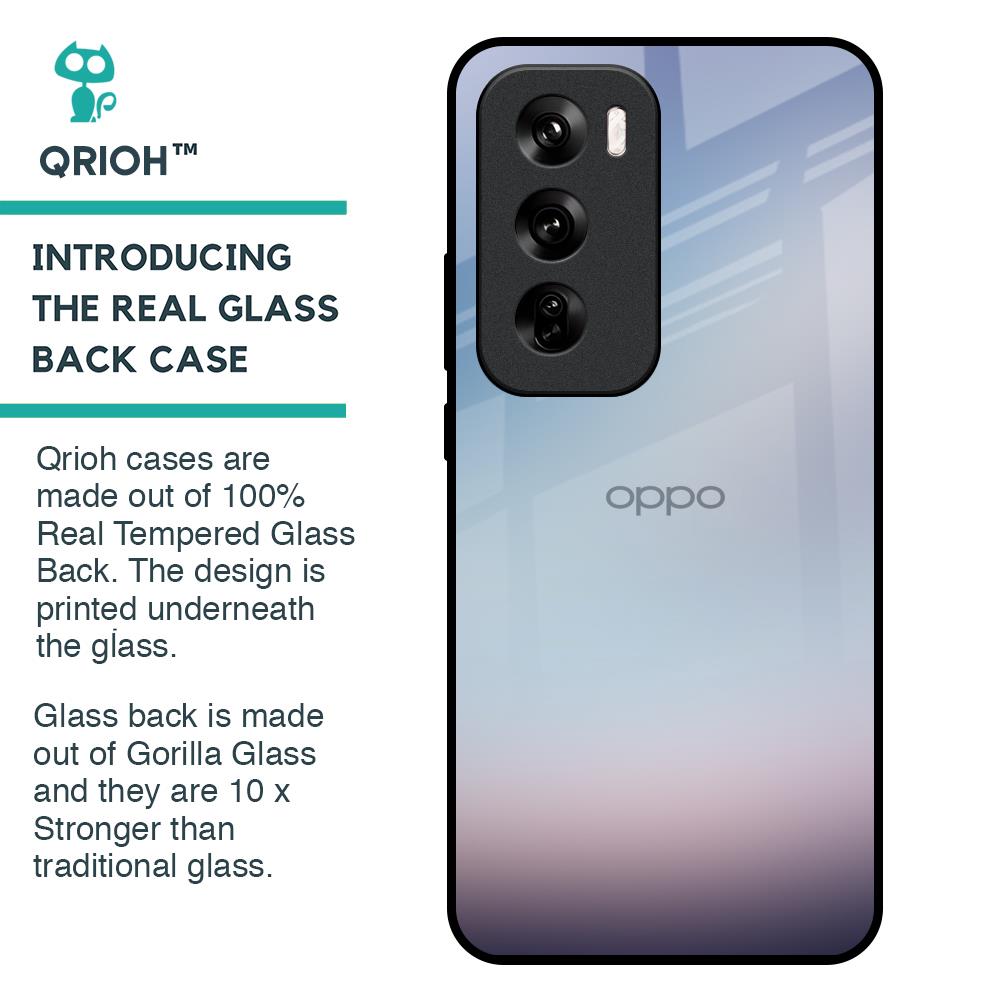 Light Sky Texture Glass Case for Oppo Reno 12 Pro 5G