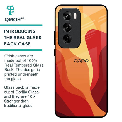 Magma Color Pattern Glass Case for Oppo Reno 12 Pro 5G