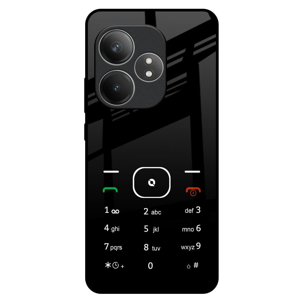 Classic Keypad Pattern Realme GT 6 5G Glass Back Cover Online