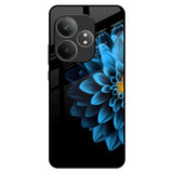 Half Blue Flower Realme GT 6 5G Glass Back Cover Online