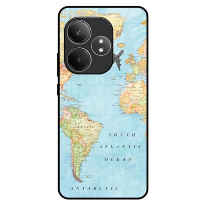 Travel Map Realme GT 6 5G Glass Back Cover Online