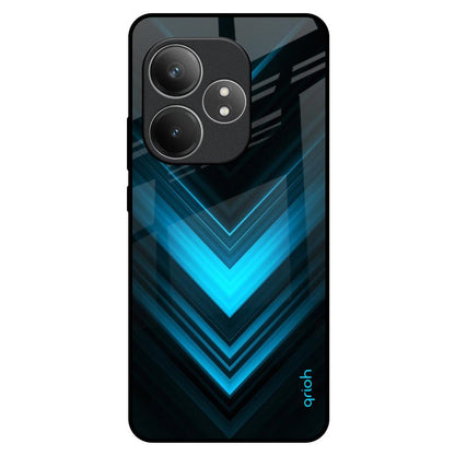 Vertical Blue Arrow Realme GT 6 5G Glass Back Cover Online