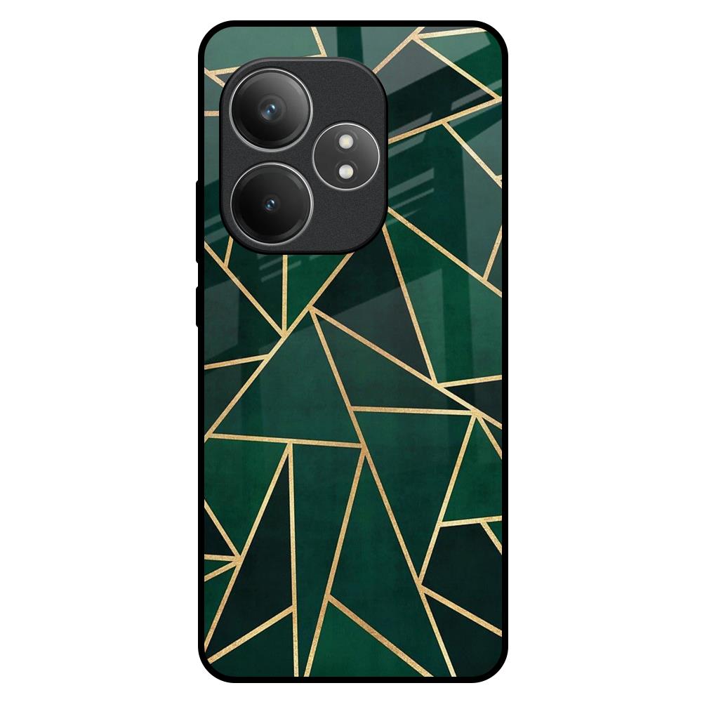 Abstract Green Realme GT 6 5G Glass Back Cover Online