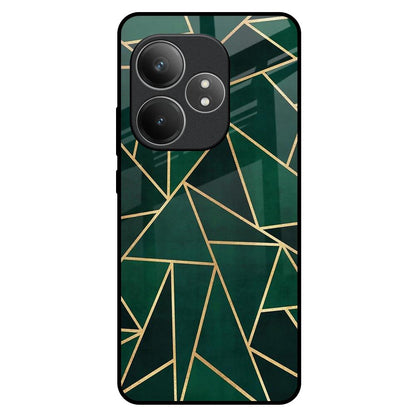 Abstract Green Realme GT 6 5G Glass Back Cover Online
