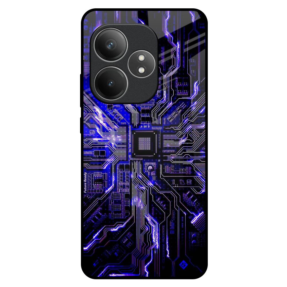 Techno Color Pattern Realme GT 6 5G Glass Back Cover Online