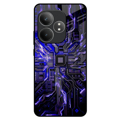 Techno Color Pattern Realme GT 6 5G Glass Back Cover Online