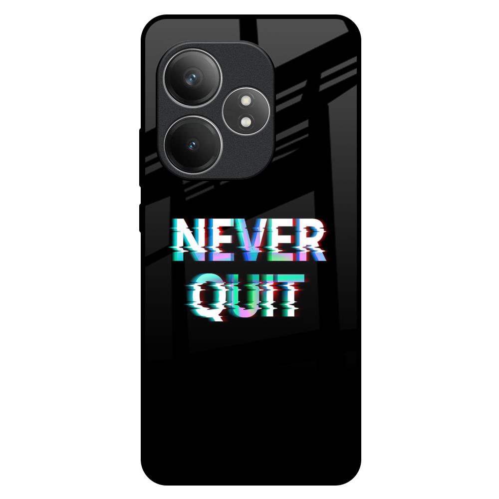 Never Quit Realme GT 6 5G Glass Back Cover Online