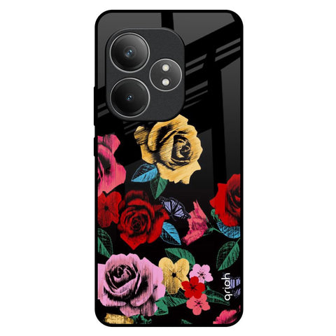 Floral Decorative Realme GT 6 5G Glass Back Cover Online