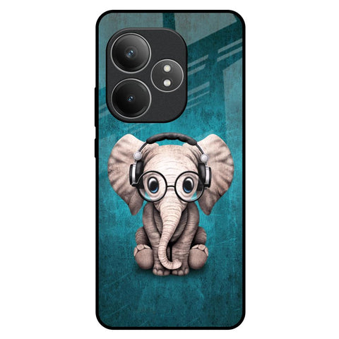 Adorable Baby Elephant Realme GT 6 5G Glass Back Cover Online