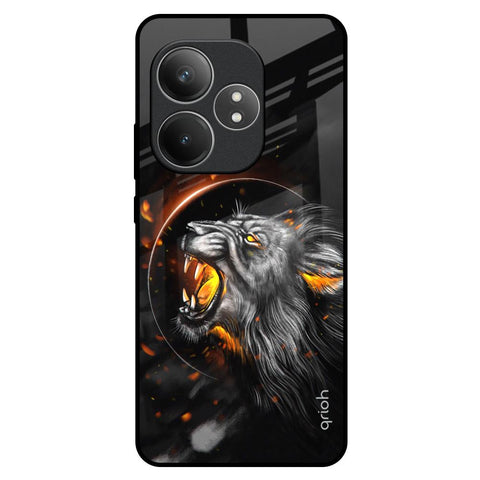 Aggressive Lion Realme GT 6 5G Glass Back Cover Online