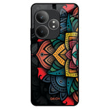 Retro Gorgeous Flower Realme GT 6 5G Glass Back Cover Online