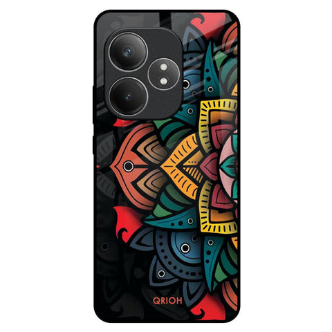 Retro Gorgeous Flower Realme GT 6 5G Glass Back Cover Online