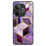 Purple Rhombus Marble Realme GT 6 5G Glass Back Cover Online