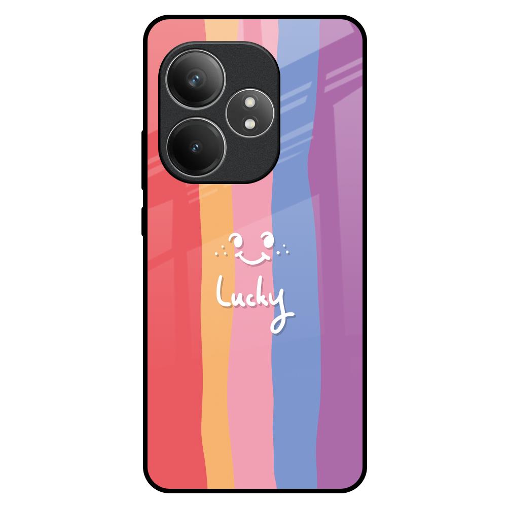 Lucky Abstract Realme GT 6 5G Glass Back Cover Online