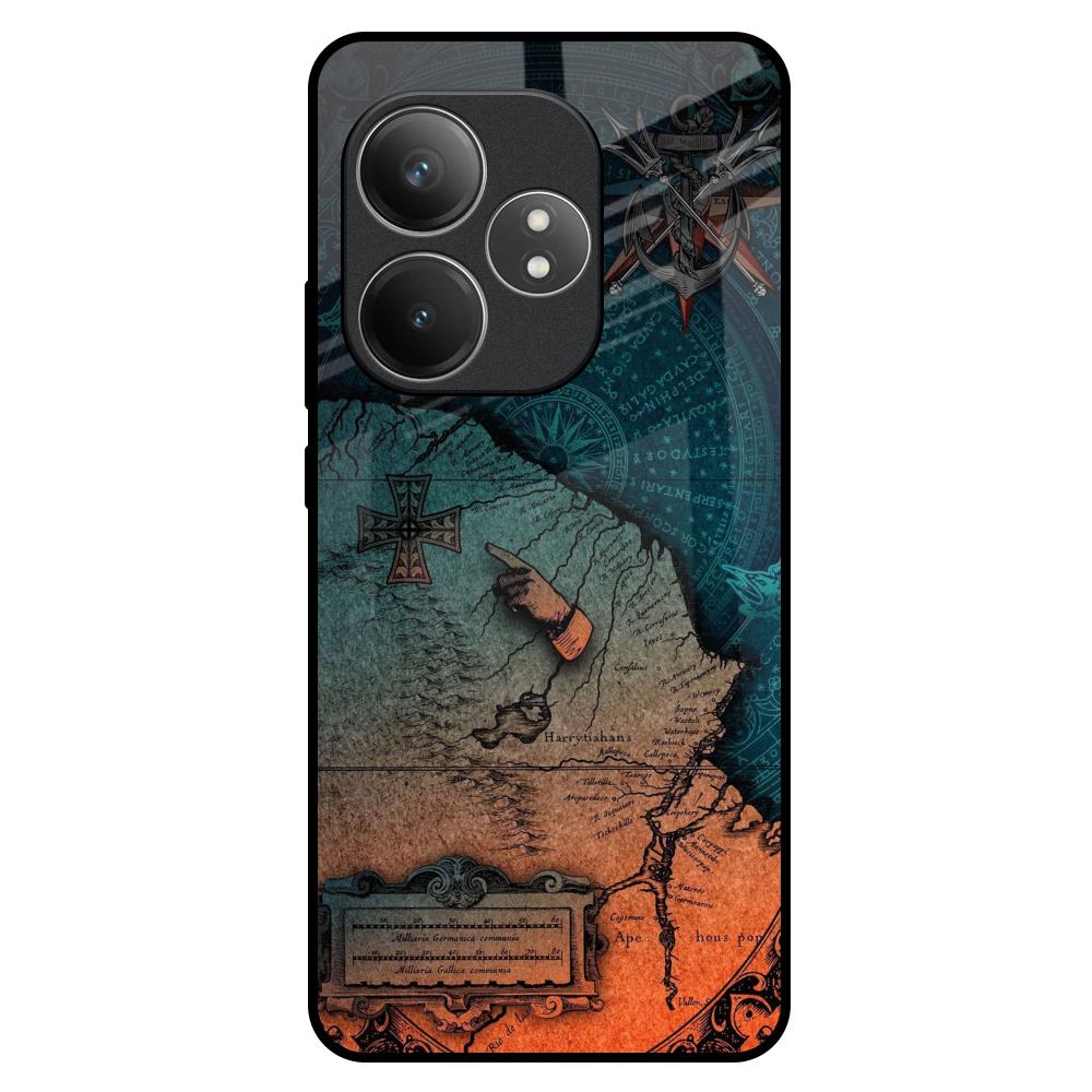 Geographical Map Realme GT 6 5G Glass Back Cover Online